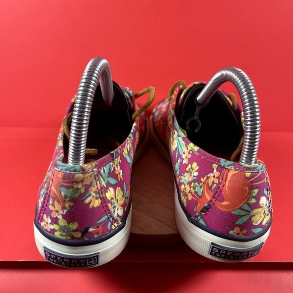 Sperry Top -Sider Women's Pink Floral Print Boat Shoe Size 8.5 - Picture 4 of 9